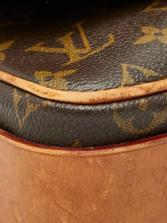 Louis Vuitton Monogram Cartouchiere MM Crossbody Shoulder Bag Brown - Picture 4 of 10